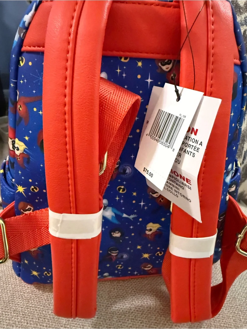 Loungefly Disney Parks Incredibles Blue and Red Kids Mini Backpack